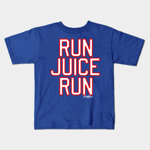 RUN JUICE Kids T-Shirt by fontytees